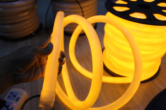 Горячая продажа декоративные желтые 24V 360 градусов круглые светодиодные гибкие неоновые огни