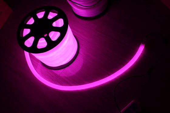 220V фиолетовый 360 градусов круглый 100LEDs/m светодиодный неон флекс свет для здания