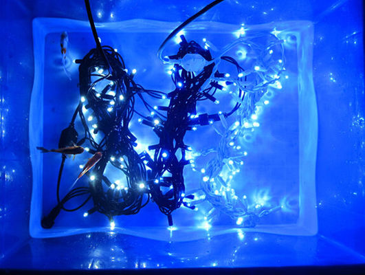 10м подключаемые антихолодные синие светодиодные лампы 100 лампочек IP65