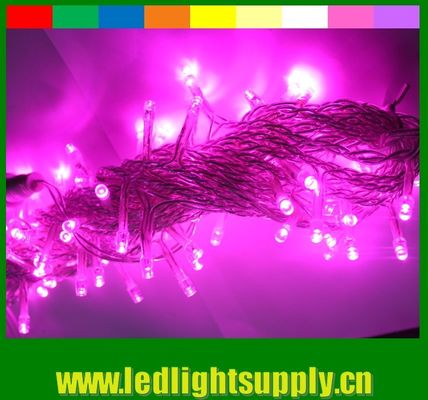127в фиолетовый светодиодный наружный свет на веревке водонепроницаемый 100 led Topsung Lighting