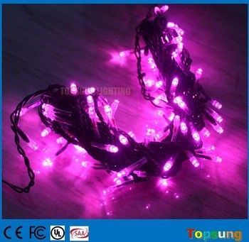 Розовый 120V 100 светодиодные праздничные украшения светильники мигают сказочная струна