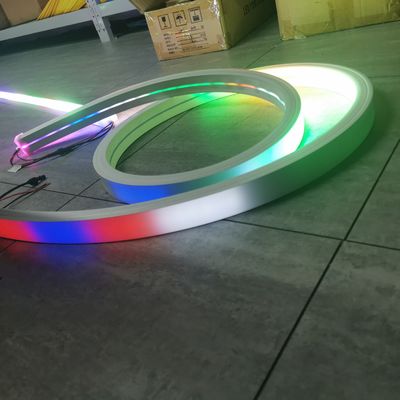 RGB Pixel LED Neon Dmx512 RGB Стрипы лента с LED dmx Neon Flex Neon веревка 24v резкоупорная неонфлексные световые полоски