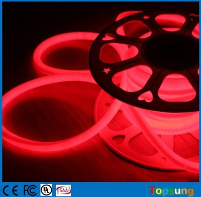 110V 220V 360 градусов свечение гибкий круглый светодиод неон веревка светлый красный цвет