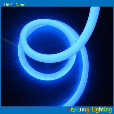 IP67 110 вольт dmx подсвеченная неоновая веревка 16 мм 360 градусов круглые флексные огни синий