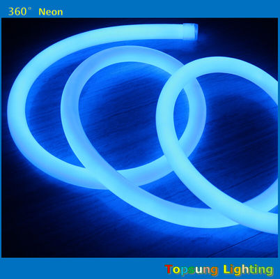 IP67 110 вольт dmx подсвеченная неоновая веревка 16 мм 360 градусов круглые флексные огни синий