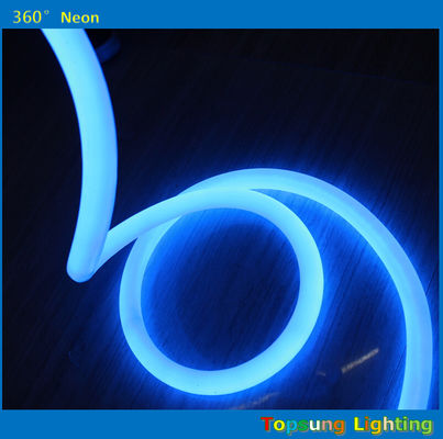 Синий 360-х градусный неонный флексный свет 24V 100LEDs/m для наружного круглого диаметра 25mm