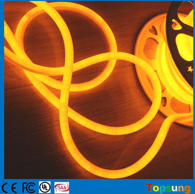 12В гибкий неоновый светодиодный свет IP67 360 градусов круглый веревка Рождественский светло-желтый
