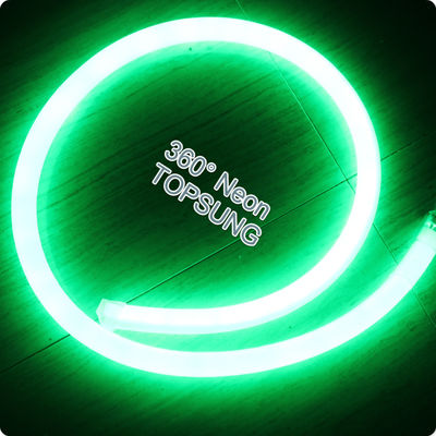 110V 360 градусов излучающих 16 мм круглый тонкий светодиодный неоновый флекс рождественские огни зеленый
