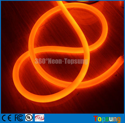 IP67 220V неонная веревка 16 мм 360 градусов круглые флексные огни оранжевые