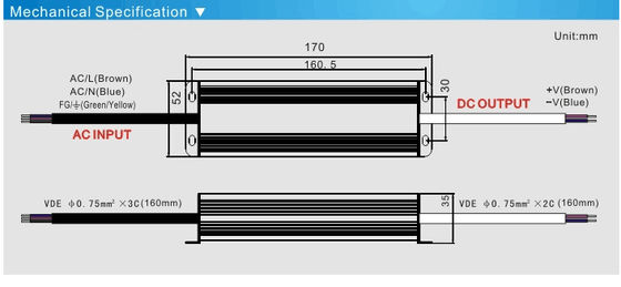 Водонепроницаемость IP67 светодиодный световой трансформатор 12в 60в