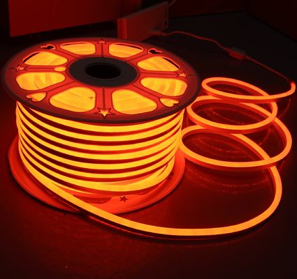 Оранжевый 12В мини светодиодный неоновый флекс свет 7x15мм замена неоновых труб 2835 smd гибкая лента веревка ip68 инъекция
