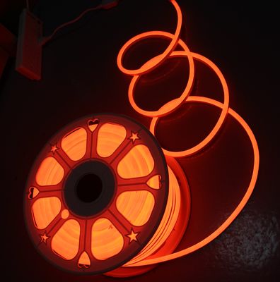 Оранжевый 12В мини светодиодный неоновый флекс свет 7x15мм замена неоновых труб 2835 smd гибкая лента веревка ip68 инъекция
