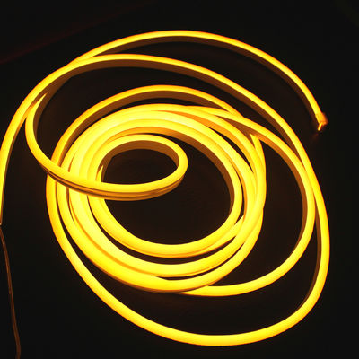 12В супер мини светодиодная гибкая неонная полоса светло-желтые светильники рождественское украшение SMD веревка 6*13 мм силикон