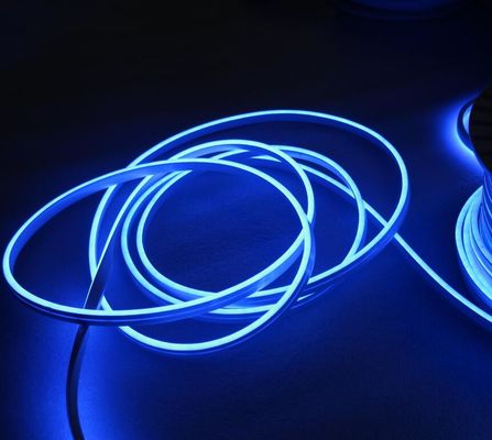 24В синяя светодиодная неонная лента flex 2835 smd мини-неонные фонари шнурка 6 мм