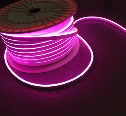 5 мм розовый супер гибкий светодиодный неоновый веревочный свет наружной рекламной вывески / домашнего декора DC12V