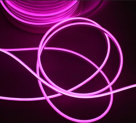 5 мм розовый супер гибкий светодиодный неоновый веревочный свет наружной рекламной вывески / домашнего декора DC12V