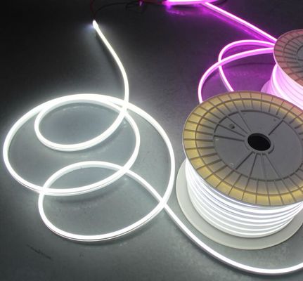 холодно-белый светодиодный неоновый 12В силиконовый световой лента мини 6мм смд светодиодный неоновый флекс