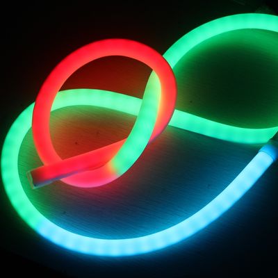 Удивительный 360 светодиодный неон Flex цифровой RGB неонные веревки огни адресной полосы 18 мм