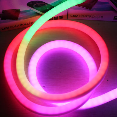 Динамический изменение цвета 360 неон флекс rgb dmx 24v подсвеченный неон гибкая погоня веревка 10 пикселей / м