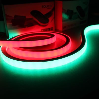 Декоративная водонепроницаемая 24V гибкая RGB светодиодная полоска Неонная трубка гибкая веревка Светлая квадратная 17x17 мм