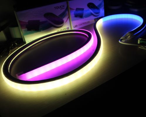 Программируемые оптовые водонепроницаемые Topview RGB Square LED Neon Flex 17x17mm пиксельные неоновые огни