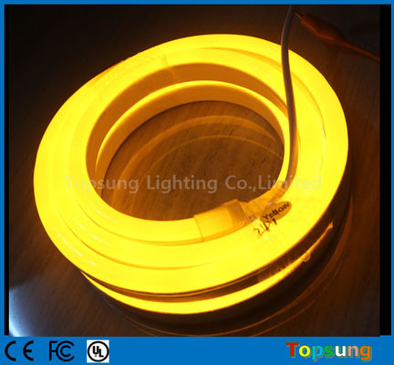 50м катушка Нео неоновый светодиодный гибкий светодиодный свет 5050 водонепроницаемая желтая янтарная неоновая веревка
