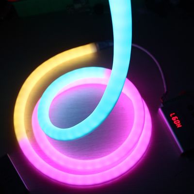 Внешний многоцветный водонепроницаемый IP65 RGB светодиодный декоративный свет с светодиодным неоном flex 360-градусные полоски