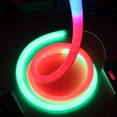 Удивительный круглый 360-градусный светодиодный гибкий цифровой неон Dmx неонная полоса света Dmx пиксель неонная веревка