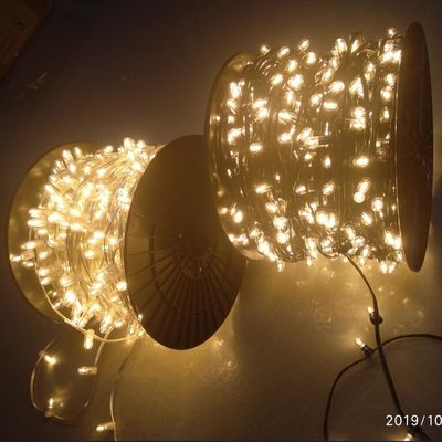 Рождество 100m 666leds 12V светодиодные светильники теплые белые 5mm вечеринка приводит рождественский свет шнур