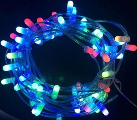 100м подведенные струнные фейри фонари на открытом воздухе декоративные RGB цветопеременные кристаллические клипы струнные 666 подведенные
