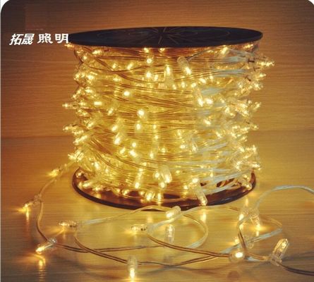 Рождество 100m 666leds 12V светодиодные светильники теплые белые 5mm вечеринка приводит рождественский свет шнур