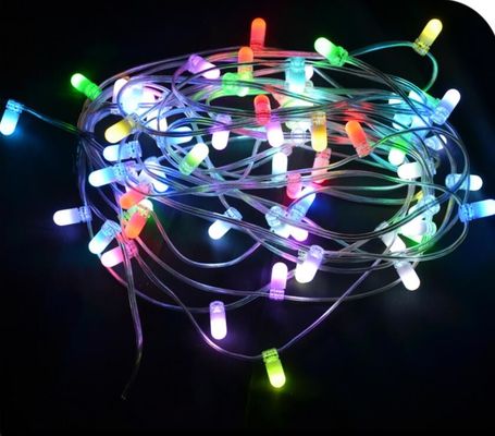 Рождественские фонари фейры 100м шнур 1000 лампочек 12В кристаллические струны RGB декоративный свет