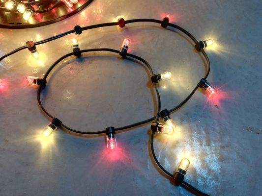 Рождественские фонари фейры 100м шнур 1000 лампочек 12В кристаллические струны RGB декоративный свет