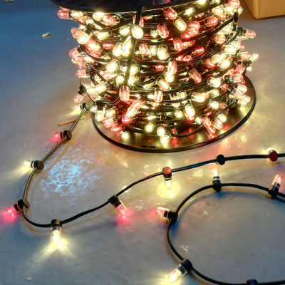 50M / рулон на заказ Mini Clip String Light DC12V фейриные огни 666 подсветка на улице вырезаемой рождественской елки