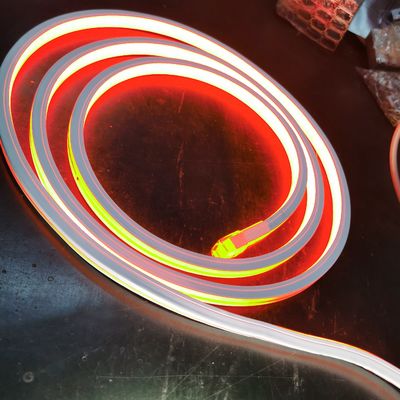50м Гибкая лента излучающая свет 24V просмотр квадратный УФ красный светодиодный неоновый флекс