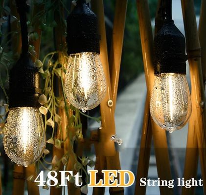 Коммерческий класс праздничное украшение светильники Струна 48FT теплые белые E26 неразрывные лампочки